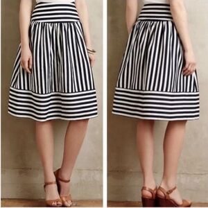 MAEVE By Anthropologie Navy blue and White Striped Women's Skirt. Size S